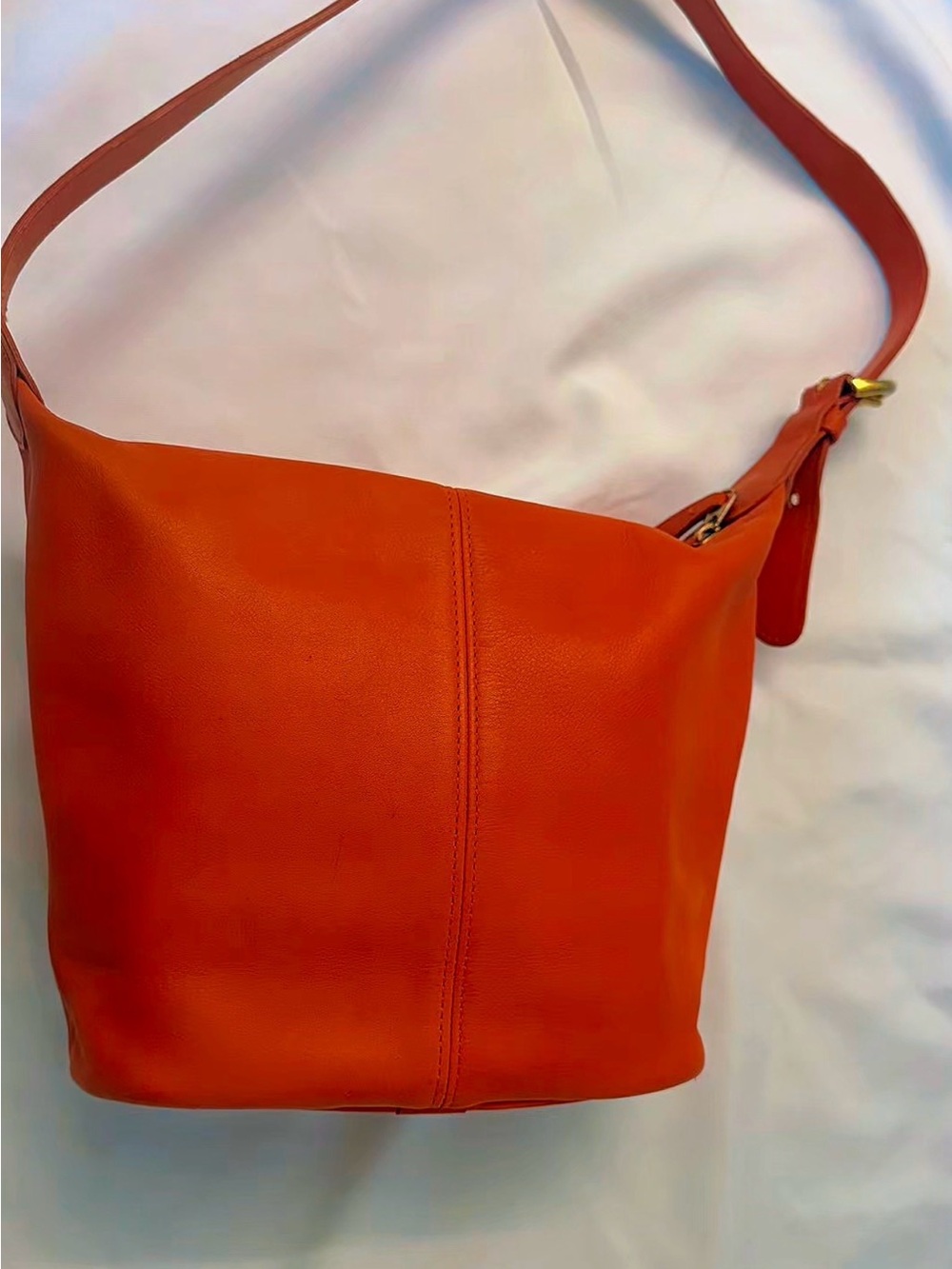 Coach Orange Leather Shoulder Bag